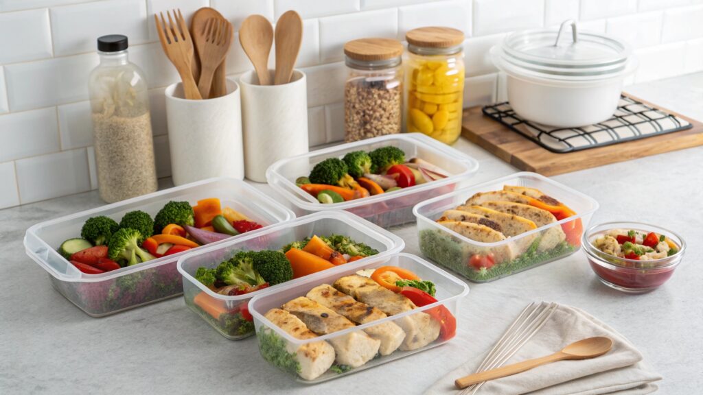 A Well Organized Meal Prep Setup Featuring Portio