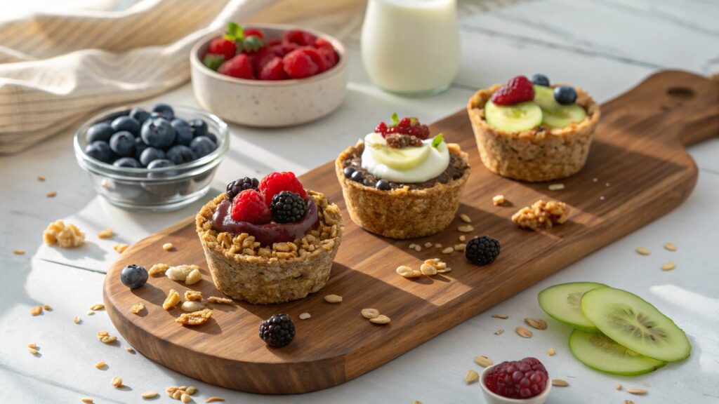 Granola Cups With 3 Different Fillings Greek Yog