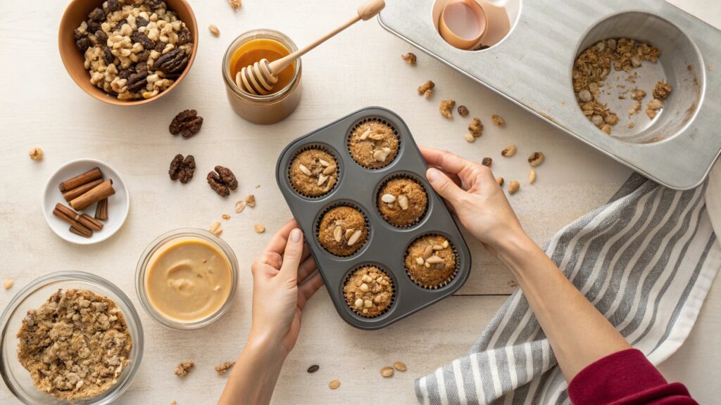 Step By Step Granola Cups Preparation Process Han